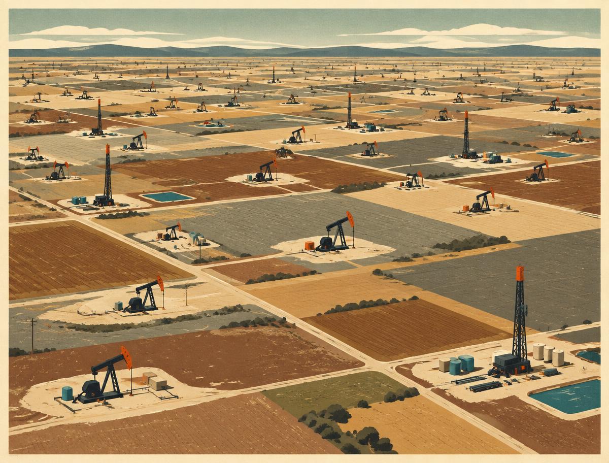 Aerial view of the well field